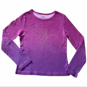 Disney Store Disney Tinker Bell Ombré Ribbed Shirt Kids Sz M